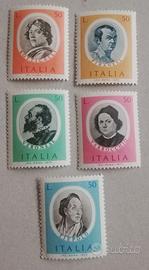 FRANCOBOLLI ITALIA UMINI ILLUSTRI 1973-1974