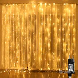 Luci decorativi 3 metri 600Led Tenda Luminosa