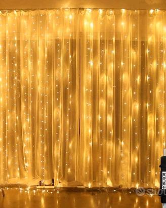 Luci decorativi 3 metri 600Led Tenda Luminosa