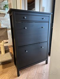 Scarpiera Hemnes nero-marrone