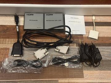 DVI Extender fino a 50mt via Ethernet + accessori