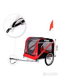 Rimorchio/Carrello per cani da bicicletta