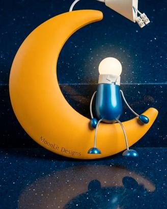 lampadario uomo sulla luna