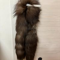 Sciarpa di vere code di volpe