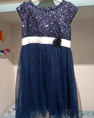 Vestito in tulle blu con paillettes Z