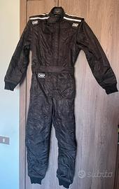 Tuta kart bambino OMP KS-4 nera taglia 150 cm