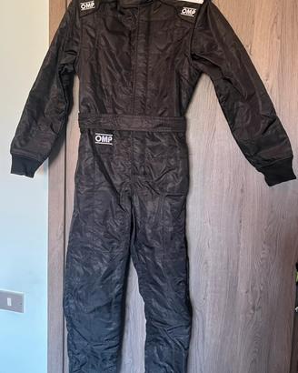 Tuta kart bambino OMP KS-4 nera taglia 150 cm