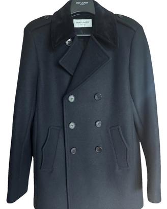 Cappotto doppio petto Saint Laurent nero nuovo