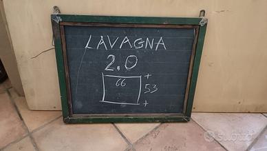 lavagna ardesia cornice ferro industrial 66x53 cm