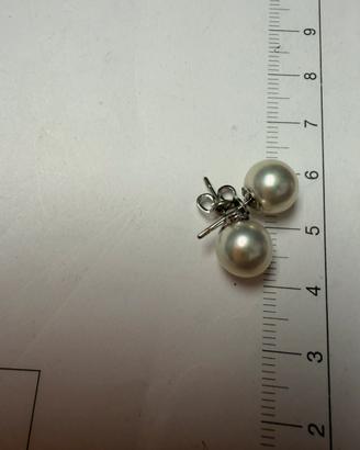 Orecchini iro bianco con perle Akoya giapponesi