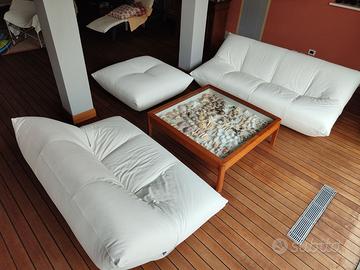 Divani Giovannetti - Mod. Papillon pelle bianca