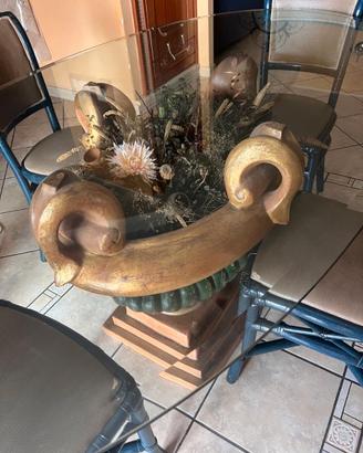 Tavolo in vetro e quattro sedie
