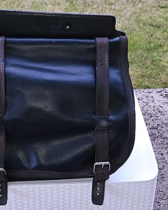 Borsa moto in cuoio
