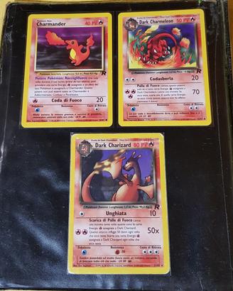 Lotto 3 carte pokemon Dark Charizard
