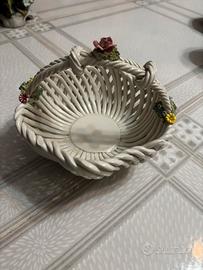 Cestino ceramica stile Bassano