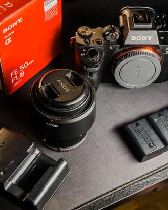 Sony a7R II + Sony 50mm F 1.8 + Accessori