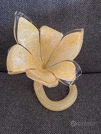 Fiore in vetro di Murano vintage anni 70