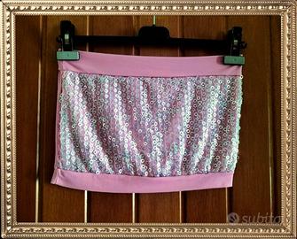 TOP DOPPIATO IN RETINA CON *PAILLETTES*