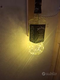 aplique luce muro bottiglia lampada wisky