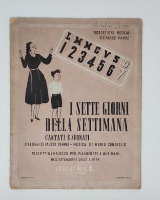 Spartito per pianoforte - 1949