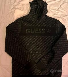 Felpa GUESS originale nera con cappuccio taglia S