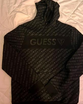 Felpa GUESS originale nera con cappuccio taglia S