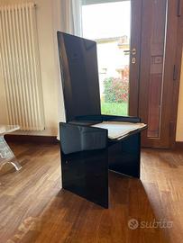 sedia Kazuki arredo laccata nera