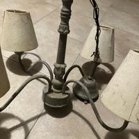Lampadario in ferro shabby chic