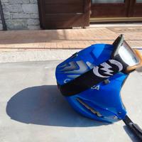 casco con maschera da sci 