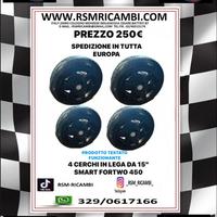 4 CERCHI IN LEGA DA 15' SMART 450