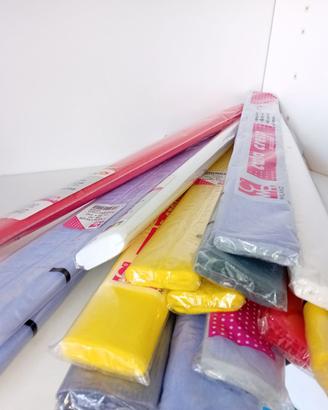 16 rotoli carta crespa vari colori