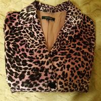 Blazer Denny Rose stampa animalier velluto 