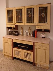 Credenza cucina arte povera+tavolo con 4 sedie