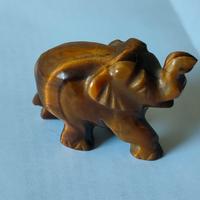 ELEFANTE in OCCHIO DI TIGRE soprammobile