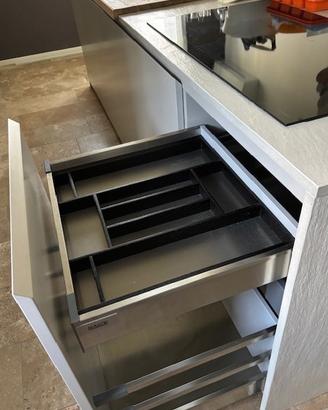 Portaposate da cassetto in legno-alluminio