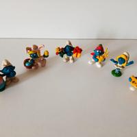 Lotto di 6 Figurine Puffo Schleich Peyo Vintage