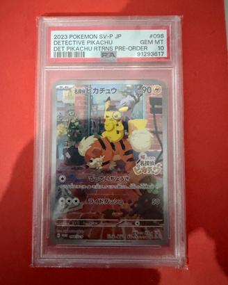 Pokemon pikachu detective Psa 10