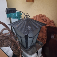 Lanterna in ferro e vetro da esterno