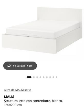 Letto alla francesce Ikea con contenitore