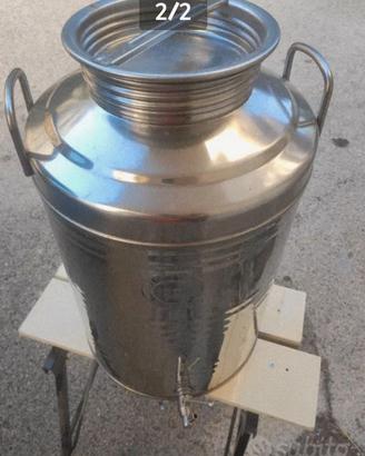 Contenitore olio acciaio inox 50 litri