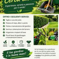 lavoro giardinaggio taglio erba legna manut