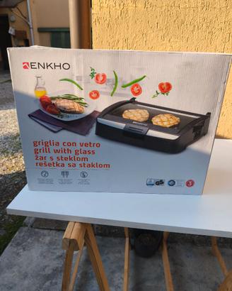 Griglia elettrica con coperchio, nuova