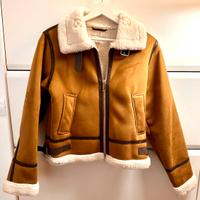 Giubbotto in pelle ecologica scamosciata