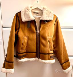 Giubbotto in pelle ecologica scamosciata