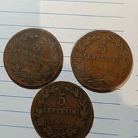 lotto 3 PZ monete antiche 1800