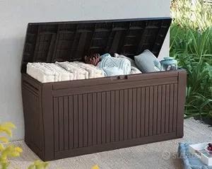 Cassapanca Keter Comfy Effetto Legno 270L Brown
