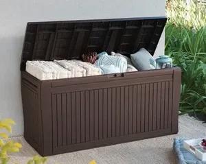 Cassapanca Keter Comfy Effetto Legno 270L Brown
