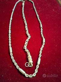 collana e bracciale argento indiano 