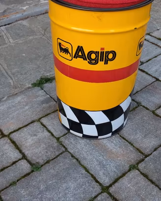 Bidone agip in acciaio
