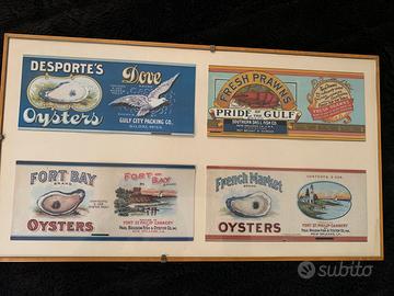 Ostriche gamberi: pubblicita’ USA  ediz. 1980